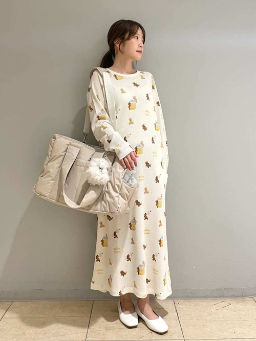 セール】はちみつベア柄ワンピース（ルームウェア/パジャマ）｜gelato