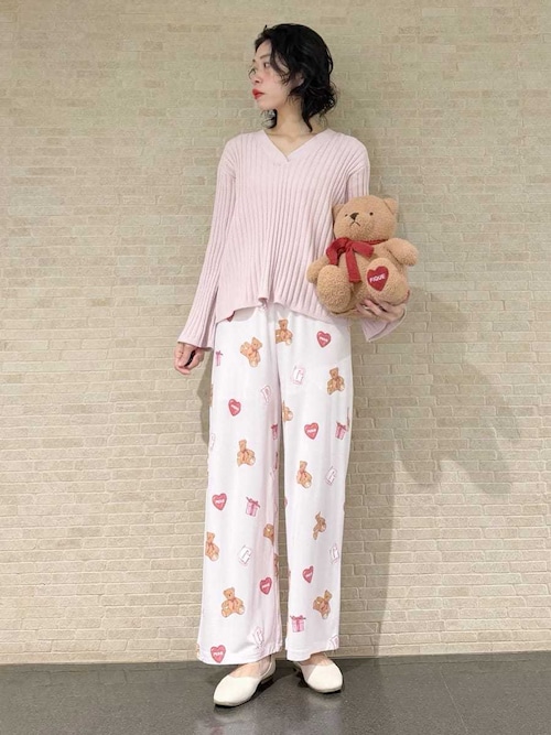 セール】フェイバリット総柄ロングパンツ（ルームウェア/パジャマ