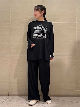 「アイテム（ルームウェア、ブラック系）」を使った、gelato piqueさん（レディース・158cm）の秋コーディネート