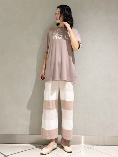 セール】【接触冷感】カラーレーヨンロゴTシャツ（ルームウェア