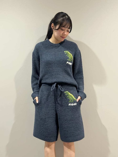 HOMME】ワッフルダイナソープルオーバー（ルームウェア/パジャマ