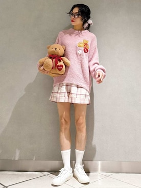 「gelato pique（ジェラートピケ）のベビモコベアさがらプルオーバー（ルームウェア/パジャマ）」を使った、gelato piqueさん（レディース・168cm）の秋コーディネート
