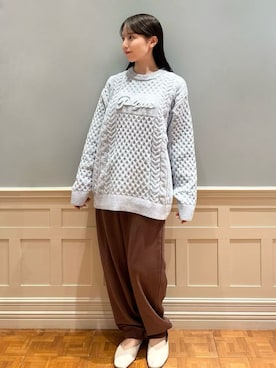 「アイテム（ルームウェア）」を使った、gelato piqueさん（レディース・161cm）の秋コーディネート