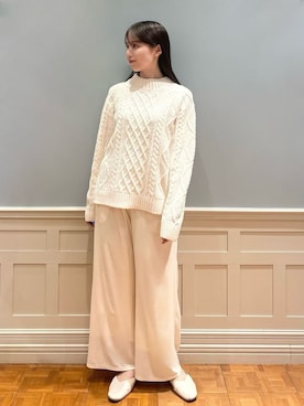 「アイテム（ルームウェア）」を使った、gelato piqueさん（レディース・161cm）の冬コーディネート