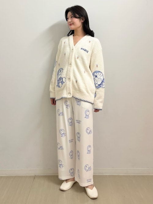 ドラえもん】【レディース】ベビモコジャガードカーディガン（ルーム