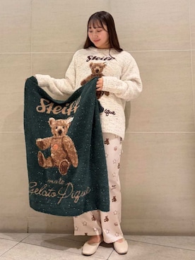 「アイテム（ブランケット）」を使った、gelato piqueさん（レディース・158cm）の冬コーディネート