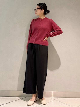 「アイテム（ルームウェア、レッド系）」を使った、gelato piqueさん（レディース・168cm）の秋コーディネート