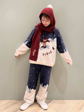 「アイテム（ルームウェア）」を使った、gelato piqueさん（レディース・156cm）の秋コーディネート