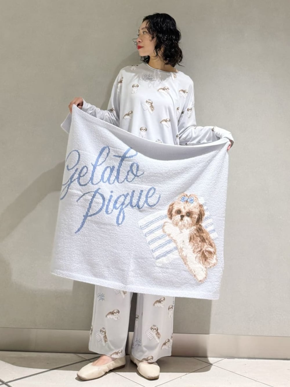 ジェラピケ シーズー ブランケット ジェラートピケ シーズージャガード