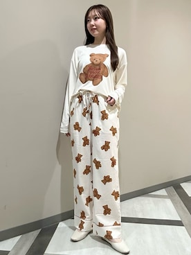 「アイテム（ルームウェア）」を使った、gelato piqueさん（レディース・158cm）の秋コーディネート