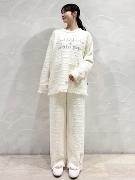 「アイテム（ルームウェア/パジャマ）」を使った、gelato piqueさん（レディース・154cm）の秋コーディネート