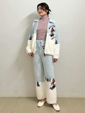 「アイテム（ルームウェア）」を使った、gelato piqueさん（レディース・164cm）の秋コーディネート