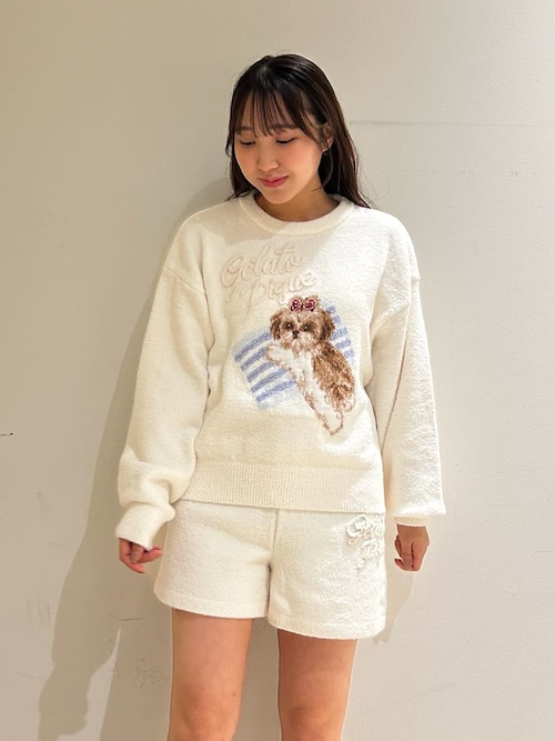 ベビモコアイスジャガードプルオーバー&ジェラート2ボーダーショートパンツセット ONLINE限定】シーズージャガードプルオーバー＆ベビモコショート