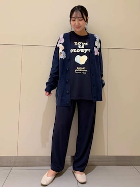 「アイテム（ルームウェア/パジャマ）」を使った、gelato piqueさん（レディース・158cm）の冬コーディネート