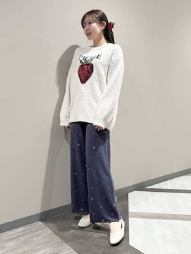 「アイテム（ルームウェア）」を使った、gelato piqueさん（レディース・158cm）の冬コーディネート