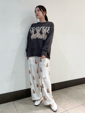 「アイテム（ルームウェア/パジャマ）」を使った、gelato piqueさん（レディース・158cm）の秋コーディネート
