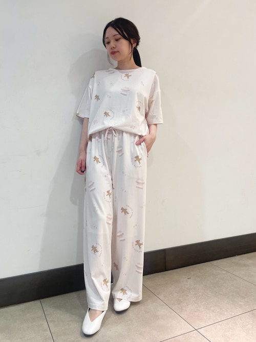 ジェラートピケ　ウォッシングベアTシャツ&ショートパンツ ウォッシングベア柄ショートパンツ（ルームウェア/パジャマ