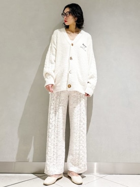 「アイテム（ルームウェア/パジャマ）」を使った、gelato piqueさん（レディース・168cm）の冬コーディネート