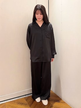 「アイテム（ルームウェア、ブラック系）」を使った、gelato piqueさん（レディース・151cm）の秋コーディネート