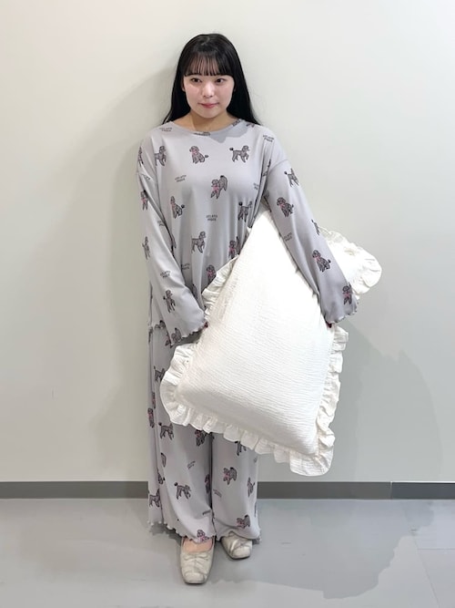 最終値下げ ジェラートピケ プードル総柄ロンＴ ロングパンツセット gelato pique（ジェラートピケ） プードル柄ロンT&ロングパンツ