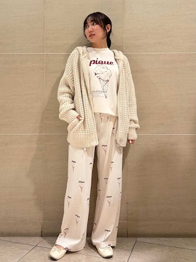「アイテム（ルームウェア/パジャマ）」を使った、gelato piqueさん（レディース・158cm）の秋コーディネート