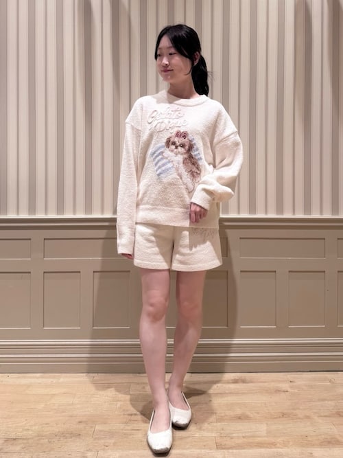 Gelato pique SNOOPY ジャガードプルオーバー+ショートパンツ PEANUTS】【ONLINE限定】SNOOPY×BEAR ジャガードプルオーバー