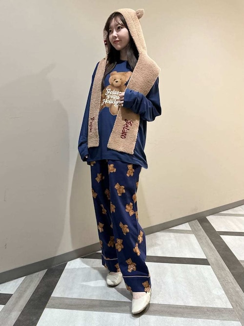 セール】【HOLIDAY】【HOMME】ベアワンポイントロンT（ルームウェア