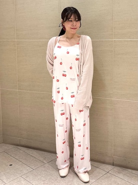 「アイテム（その他ルームウェア、レッド系）」を使った、gelato piqueさん（レディース・160cm）の春コーディネート