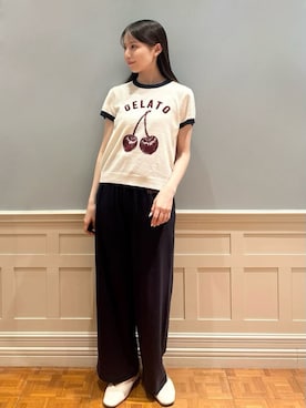 「アイテム（ルームウェア）」を使った、gelato piqueさん（レディース・161cm）の夏コーディネート