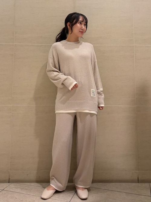 セール】レイヤードホットスムーズィープルオーバー（ルームウェア