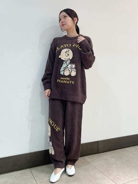 「アイテム（ルームウェア）」を使った、gelato piqueさん（レディース・158cm）の秋コーディネート