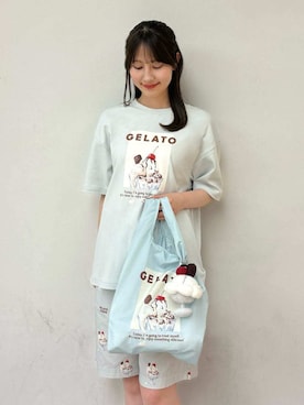 「アイテム（ルームウェア/パジャマ）」を使った、gelato piqueさん（レディース・165cm）の夏コーディネート