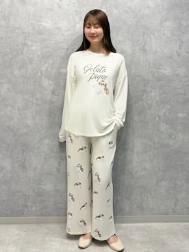 「アイテム（ルームウェア）」を使った、gelato piqueさん（レディース・165cm）の秋コーディネート