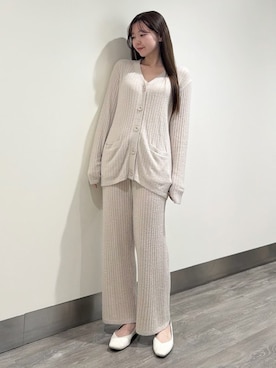 「アイテム（ルームウェア/パジャマ、ベージュ系）」を使った、gelato piqueさん（レディース・158cm）の秋コーディネート