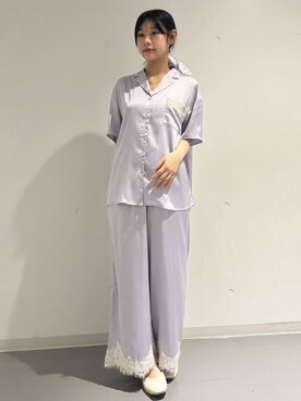 「アイテム（ルームウェア/パジャマ、パープル系）」を使った、gelato piqueさん（レディース・158cm）の夏コーディネート