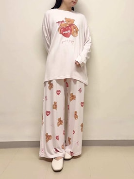 「アイテム（ルームウェア）」を使った、gelato piqueさん（レディース・151cm）の秋コーディネート