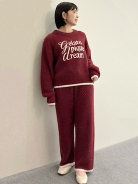 「アイテム（ルームウェア）」を使った、gelato piqueさん（レディース・153cm）の秋コーディネート