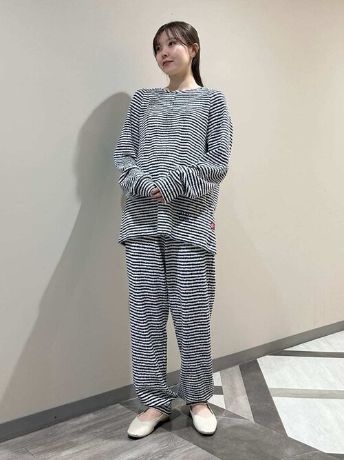 セール】【HOLIDAY】【HOMME】ボーダーふくれジャガードロングパンツ