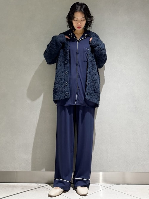 新品タグ付き　今期ジェラートピケ　パジャマ　ネイビー gelato pique（ジェラートピケ） パジャマ 「HOMME」パイピングシャツ