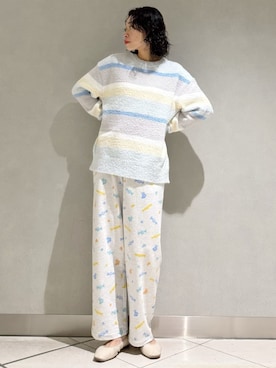 「アイテム（ルームウェア）」を使った、gelato piqueさん（レディース・168cm）の秋コーディネート