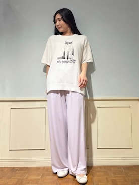 「アイテム（ルームウェア/パジャマ、パープル系）」を使った、gelato piqueさん（レディース・158cm）の夏コーディネート