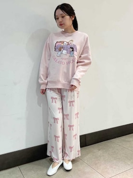 「アイテム（ルームウェア/パジャマ）」を使った、gelato piqueさん（レディース・158cm）の秋コーディネート