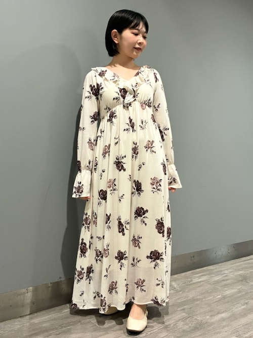 【新品未開封】ダッフィ　ジェラートピケ　総柄ワンピース 接触冷感】チェリー柄ワンピース(ワンピース)｜ルームウェア・パジャマ