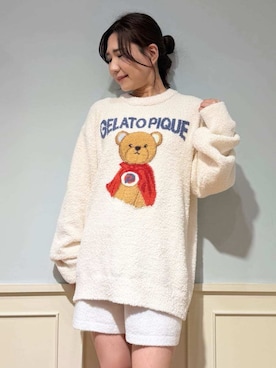 「アイテム（ルームウェア/パジャマ、ベージュ系）」を使った、gelato piqueさん（レディース・158cm）の秋コーディネート