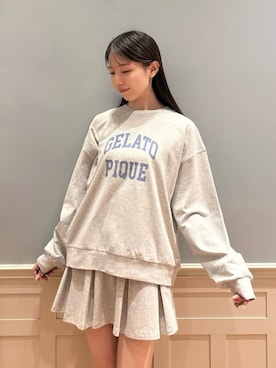「アイテム（ルームウェア、グレー系）」を使った、gelato piqueさん（レディース・161cm）の秋コーディネート