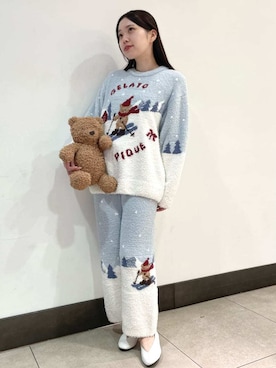 「アイテム（ルームウェア）」を使った、gelato piqueさん（レディース・158cm）の秋コーディネート