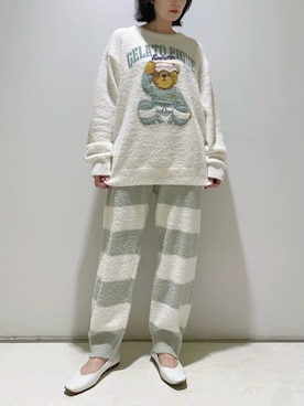 「アイテム（ルームウェア/パジャマ）」を使った、gelato piqueさん（レディース・155cm）の冬コーディネート