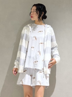 「アイテム（ルームウェア）」を使った、gelato piqueさん（レディース・168cm）の秋コーディネート