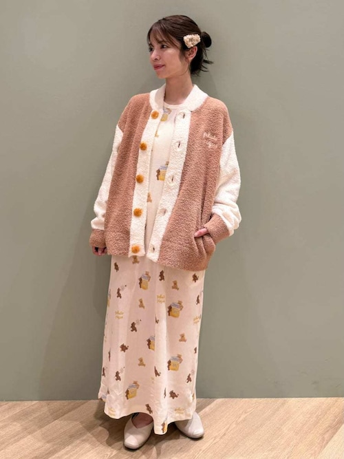 セール】はちみつベア柄ワンピース（ルームウェア/パジャマ）｜gelato