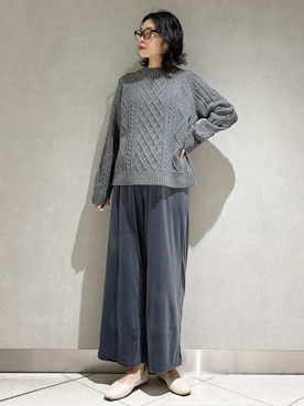 「アイテム（ルームウェア）」を使った、gelato piqueさん（レディース・168cm）の冬コーディネート